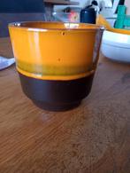 Geel/Zwarte Bloempot, Ophalen of Verzenden, Zo goed als nieuw