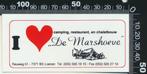 Sticker: Camping De Marshoeve - I love - Loenen, Ophalen of Verzenden, Zo goed als nieuw, Bedrijf of Vereniging