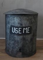 Industriële vuilnisbak, Huis en Inrichting, Woonaccessoires | Prullenbakken, Ophalen, Metaal, Minder dan 50 cm