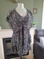 Iro zwart beige zwierig tuniek onder en over top 40 Gratis V, Maat 38/40 (M), Verzenden, Zwart, Iro