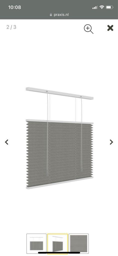 Decosol Plissé gordijn grijs maat 200cm bij 180 cm, Huis en Inrichting, Stoffering | Gordijnen en Lamellen, Zo goed als nieuw