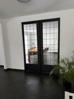 Te koop glas in lood schuifdeuren, Doe-het-zelf en Verbouw, Deuren en Horren, Ophalen, 80 tot 100 cm, Binnendeur, 200 tot 215 cm