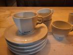 Nespresso Kopjes en Schotels - Set van 4, als nieuw, Gebruikt, Keramiek, Ophalen of Verzenden, Effen