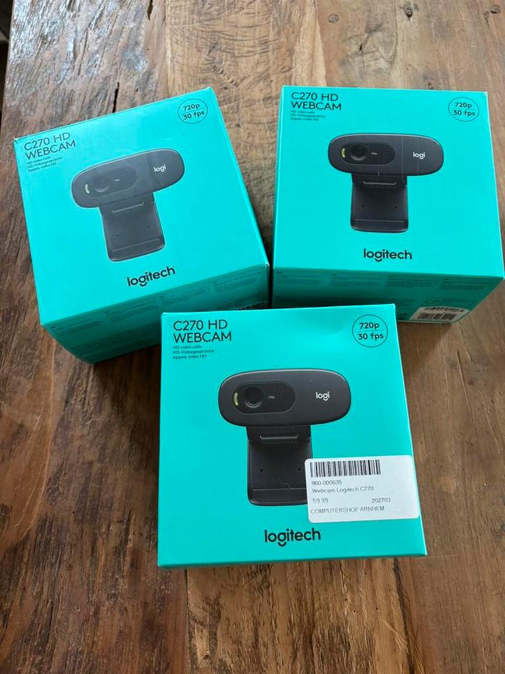 Logitech C270 webcam nieuw, Computers en Software, Webcams, Zo goed als nieuw, Ophalen of Verzenden