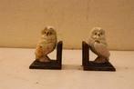 2 Gietijzeren boekensteunen van een uil 47816, Ophalen of Verzenden, Gebruikt, Dier