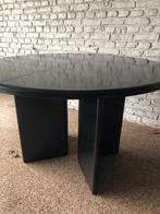 Vintage retro uitschuifbare ronde eettafel, Huis en Inrichting, Ophalen, Gebruikt, Rond, 100 tot 150 cm