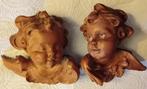 2 Antiek hand hout gestoken cupido/engelen hoofdjes 19e eeuw, Antiek en Kunst, Kunst | Beelden en Houtsnijwerken, Ophalen of Verzenden