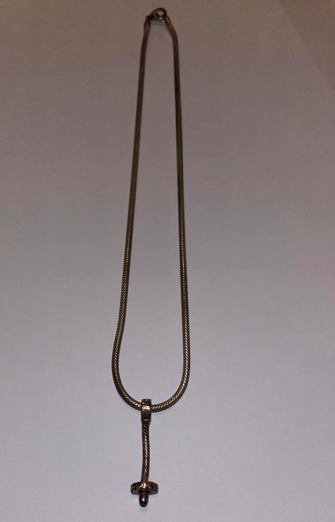 Tedora slangen collier bedelketing echt zilver 925, Sieraden, Tassen en Uiterlijk, Kettingen, Zo goed als nieuw, Zilver, Zilver