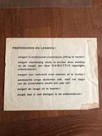 1944 Verzet. Arbeidsdienst. Pamflet (21x27,5 cm) waarin, Verzamelen, Militaria | Tweede Wereldoorlog, Ophalen of Verzenden, Nederland