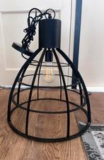 Industriële Hanglamp – Zwart IJzeren Kooi Design, Ophalen, Zo goed als nieuw, Minder dan 50 cm