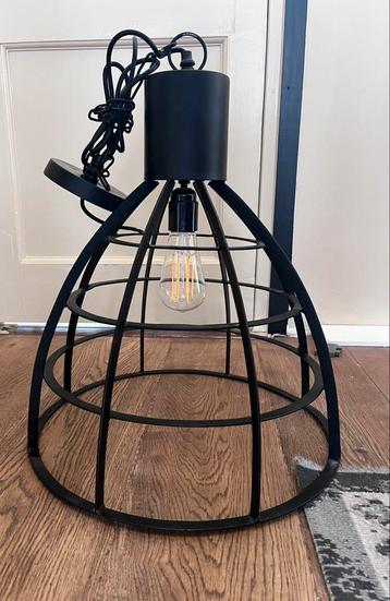 Industriële Hanglamp – Zwart IJzeren Kooi Design beschikbaar voor biedingen