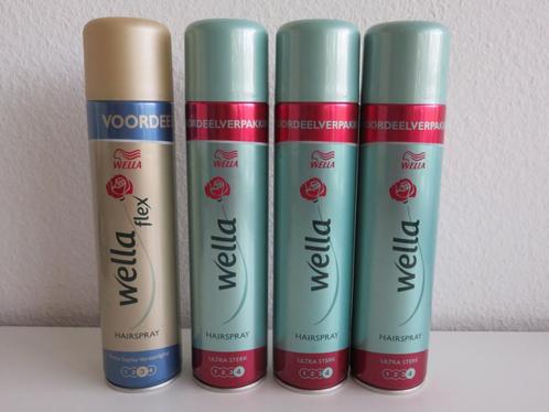 4 spuitbussen Wella haarlak, hairspray ultra sterk 4, Sieraden, Tassen en Uiterlijk, Uiterlijk | Haarverzorging, Zo goed als nieuw