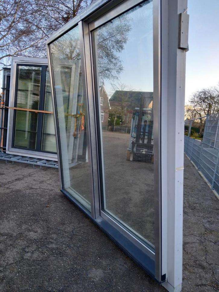 Kozijn met schuifdeur, Doe-het-zelf en Verbouw, Deuren en Horren, Zo goed als nieuw, Buitendeur, 200 tot 215 cm, 120 cm of meer