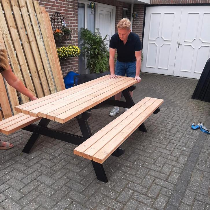 Picknicktafels nieuw douglas 6 personen 60% korting, Tuin en Terras, Tuinbanken, Nieuw, Hout, Ophalen