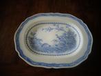 Antieke Furnivals Quails 1915 ovale schaal, lichtblauw. 34,5, Antiek en Kunst, Antiek | Servies los, Ophalen of Verzenden