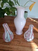 3x roze vaas, Ophalen, Overige kleuren, Minder dan 50 cm, Glas