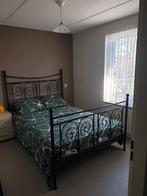 2 persoons Bed, metaal, Huis en Inrichting, Slaapkamer | Bedden, Ophalen, Gebruikt, Zwart, Tweepersoons