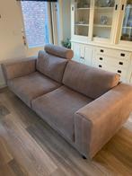 2.5 zits bank met hocker, taupe ALS NIEUW, Huis en Inrichting, Banken | Voetenbanken en Poefen, Ophalen, 125 cm of meer, Zo goed als nieuw