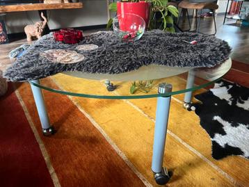 Ronde glazen salontafel (incl wieletjes) TEAB beschikbaar voor biedingen