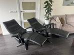 2 De Toekomst Relaxfauteuils Twice Op Accu Zwart Leer M/L, Huis en Inrichting, Fauteuils, Ophalen of Verzenden, Zo goed als nieuw