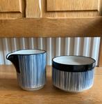 Melkkan en suikerpot + deksel Blauw-Wit 9 en 7cm Hoog., Huis en Inrichting, Keuken | Servies, Overige typen, Nieuw, Ophalen of Verzenden