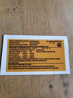 Emissie sticker dummy VW 1303 cabriolet USA., Auto diversen, Autostickers, Ophalen of Verzenden