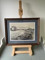 Ingelijste afbeelding schip Harecraig II. R Thompson 1986, Ophalen, Minder dan 50 cm, Gebruikt, Tekening