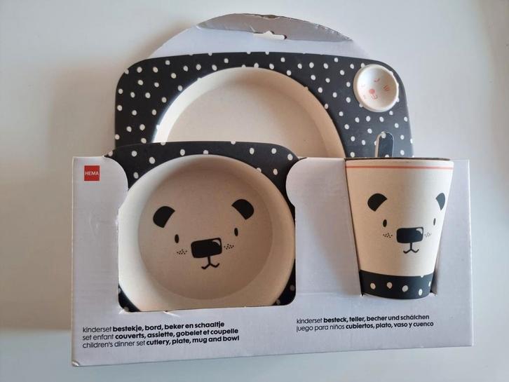 Nieuw HEMA bamboe kinderservies set - Panda, Kinderen en Baby's, Kinderspulletjes, Nieuw, Ophalen of Verzenden