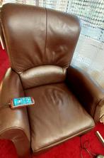 Sta op stoel relax stoel Himolla Bruin Leer, Ophalen, Zo goed als nieuw, 50 tot 75 cm, Leer