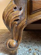 Antieke Franse commode met wit marmeren blad, Ophalen, Gebruikt, 100 tot 150 cm, 5 laden of meer