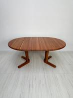 Vintage Deense Teak Eettafel Uitschuifbare Design Jaren 70, 100 tot 150 cm, 200 cm of meer, Ophalen of Verzenden, Zo goed als nieuw
