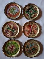 Zes vintage Italiaanse Florentine houten onderzetters, Verzenden