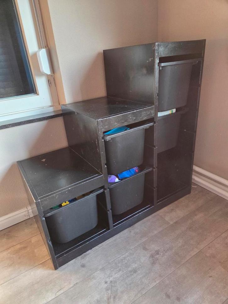 Trofast Kast - Zwart - Zonder Bakken, Kinderen en Baby's, Kinderkamer | Commodes en Kasten, Gebruikt, Kast, Minder dan 90 cm, Minder dan 75 cm