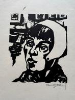 Oude Houtsnede Valentin Edgar Van Uytvanck, Antiek en Kunst, Kunst | Etsen en Gravures, Ophalen of Verzenden