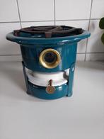 Zeer mooi petroleumstel 1 pits petrolblauw, Ophalen of Verzenden