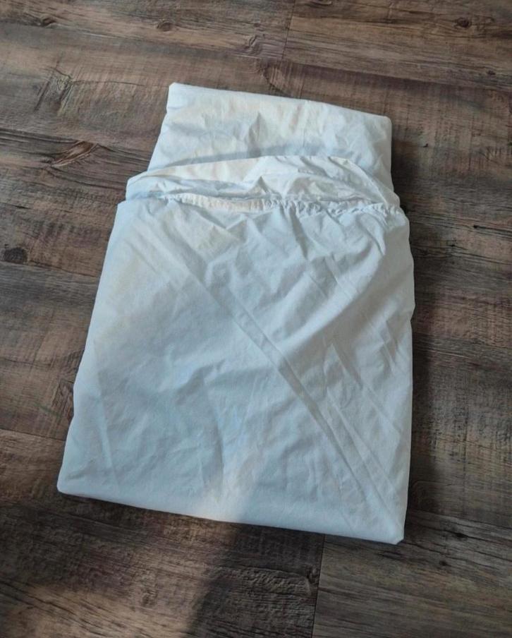 Cara C'aire matrashoes, Huis en Inrichting, Slaapkamer | Beddengoed, Gebruikt, Hoeslaken of Sloop, Eenpersoons, Wit, Ophalen of Verzenden