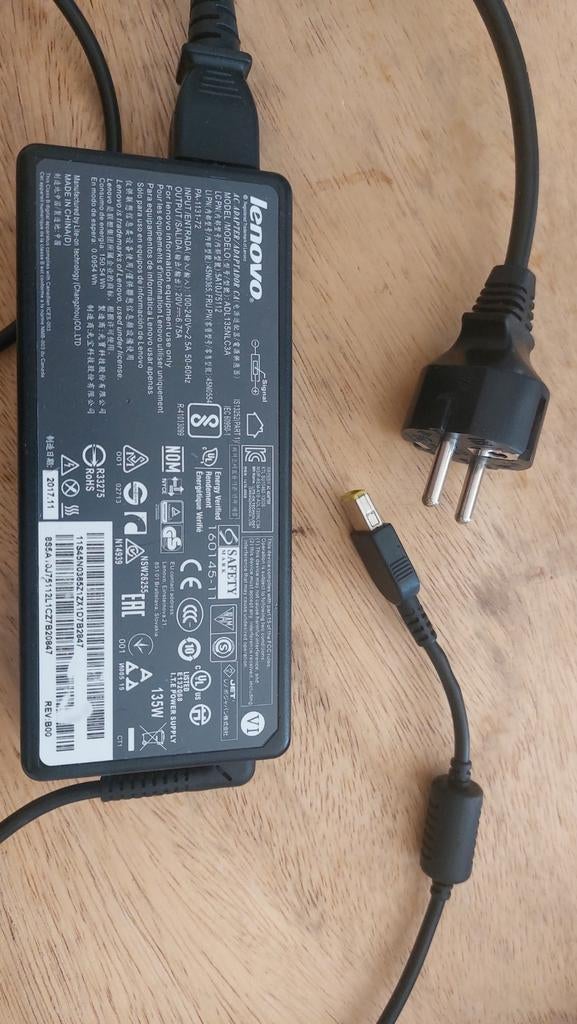 Lenovo ADL135NLC3A Oplader Adapter 135W, Ophalen of Verzenden, Gebruikt, Lenovo