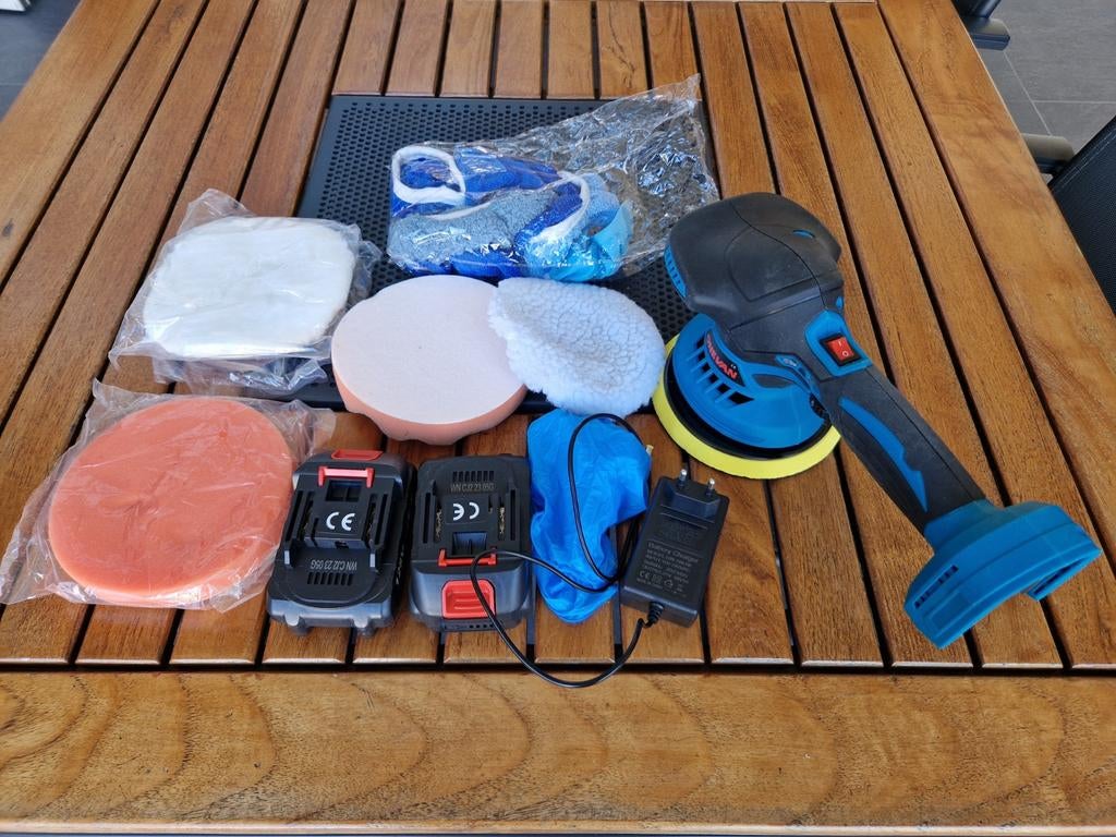 Wax- en polijstmachine met accessoires, Ophalen