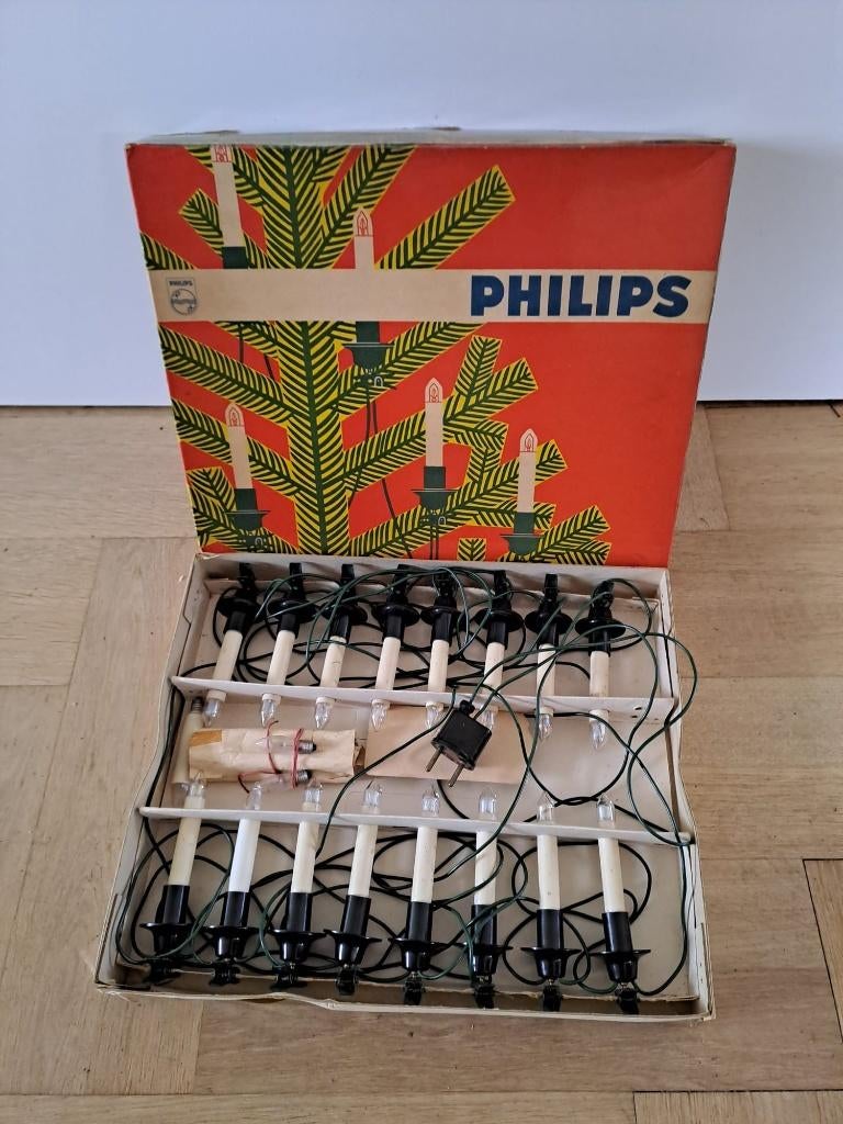 Originele vintage kerstboomlampjes Philips, Diversen, Kerst, Ophalen of Verzenden