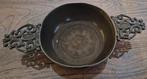 Antieke tinnen schaal met decoratieve handvatten, Antiek en Kunst, Antiek | Schalen, Ophalen
