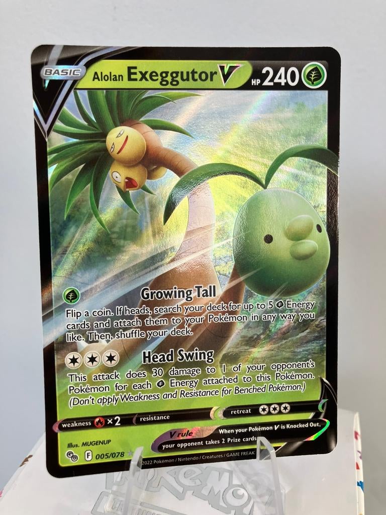Alolan Exeggutor V 005/078 - Pokémon GO, Hobby en Vrije tijd, Verzamelkaartspellen | Pokémon, Ophalen of Verzenden, Nieuw, Losse kaart