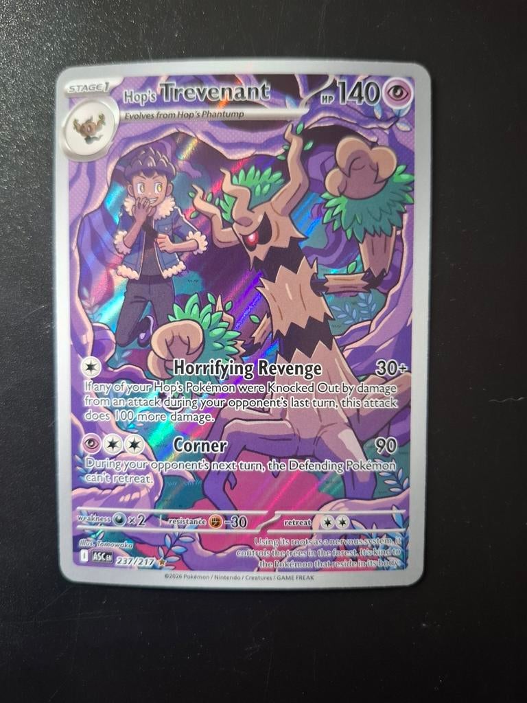 Hop's Trevenant #237 Pokemon Ascended Heroes, Ophalen of Verzenden, Zo goed als nieuw, Losse kaart, Foil