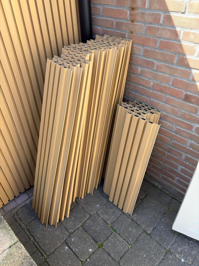 (Bulk) Composiet planken restanten eiken-look, Tuin en Terras, Ophalen, Nieuw, Minder dan 180 cm, Planken