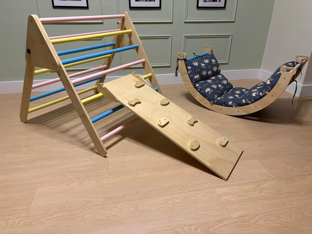 Klimset - Montessori Meubels Houten Speelgym, Ophalen, Zo goed als nieuw