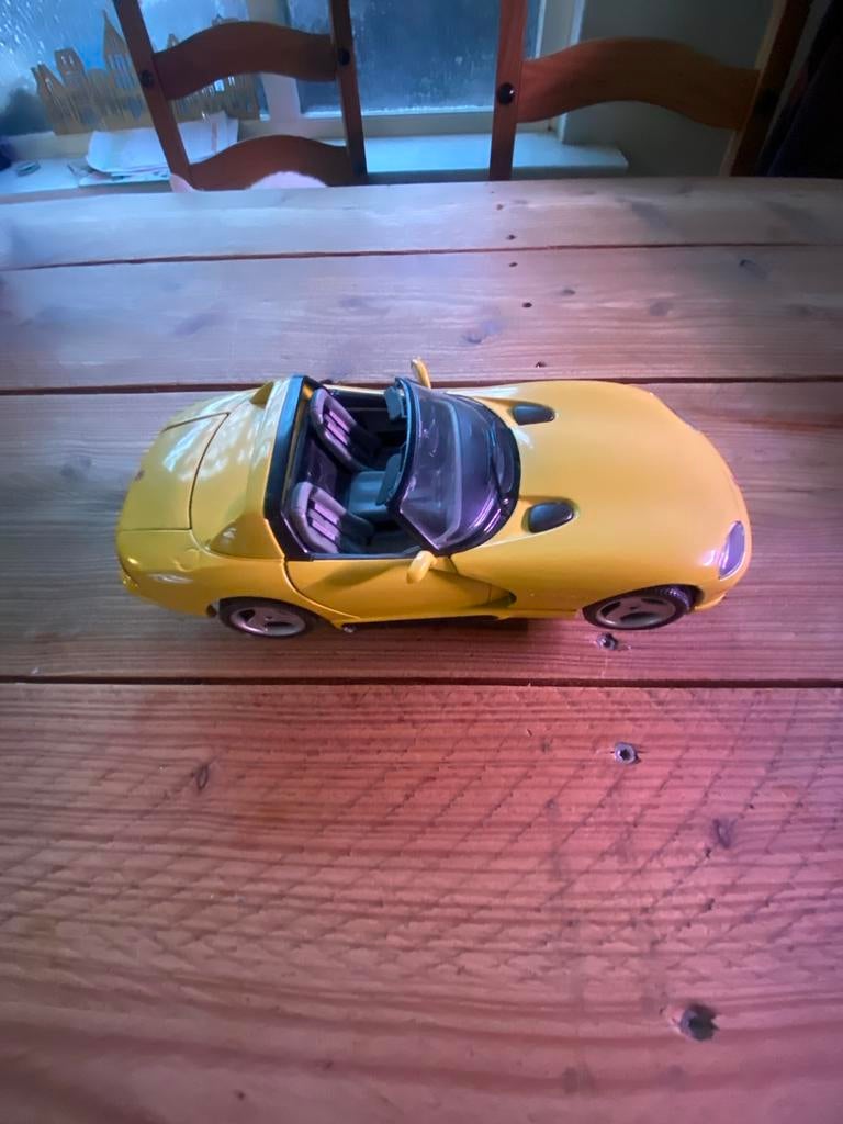 Gele Dodge Viper RT/10 Modelauto - Zo goed als nieuw, Overige merken, Auto, 1:32 tot 1:50, Ophalen of Verzenden