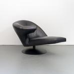 1x Leolux Parabolica Fauteuil Links Zwart Leer - Zwart Frame, Huis en Inrichting, Fauteuils, Niet ingevuld, 125 tot 150 cm, Niet ingevuld
