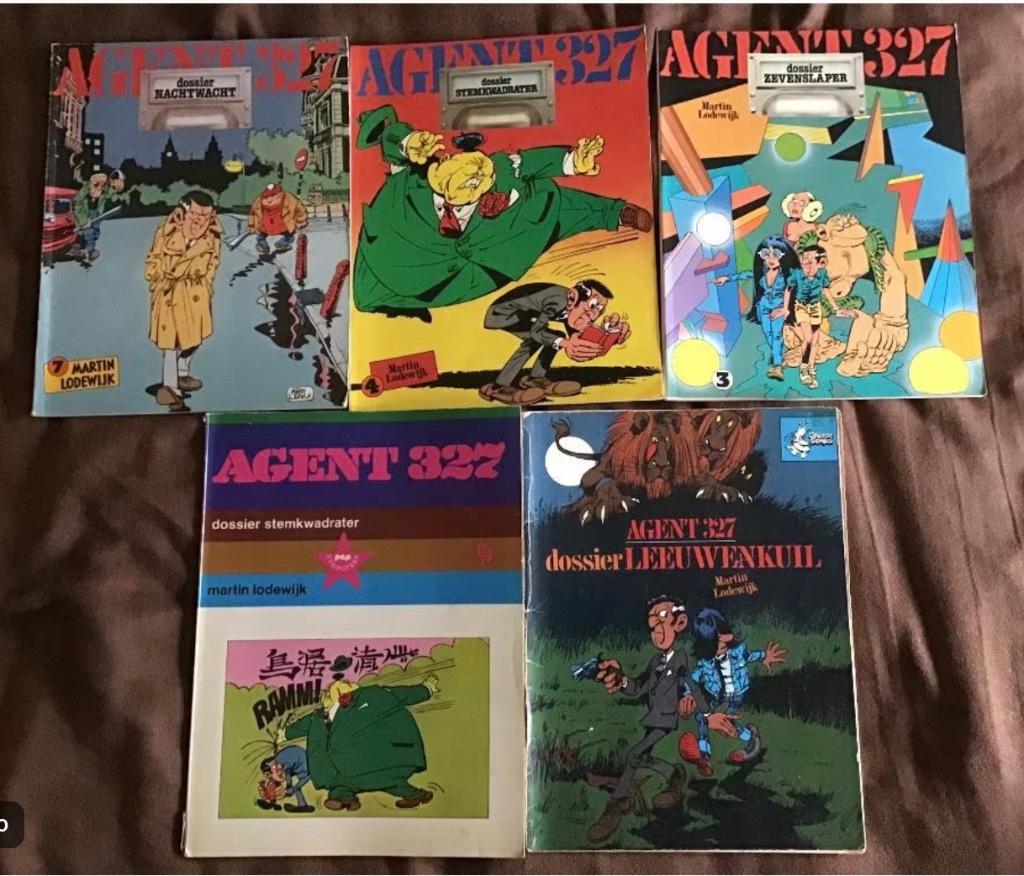 5 delen agent 327 door Martin Lodewijk, Meerdere stripboeken, Ophalen of Verzenden, Gelezen