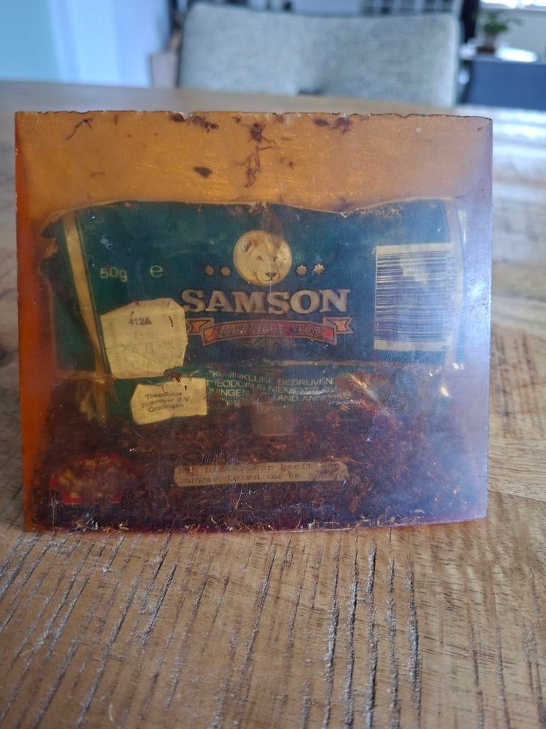 Samson chagbuil.  Eposy gegoten, Ophalen of Verzenden, Gebruikt, Sigarenbandjes