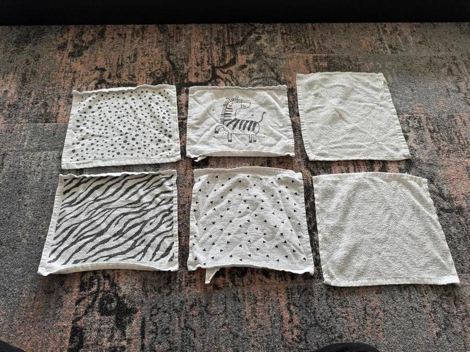 Set van 6 Spuugdoekjes - Diverse Prints, Ophalen of Verzenden, Gebruikt, Jongetje of Meisje