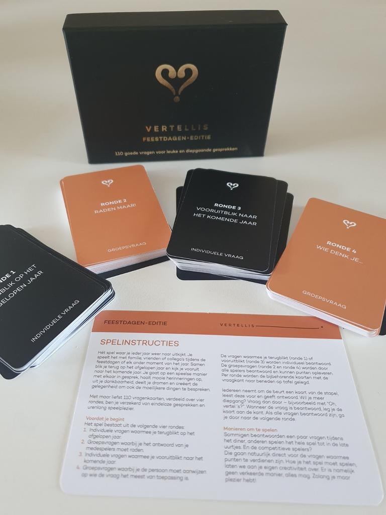 Vertellis Feestdagen-editie: vol vragen voor leuk gesprek, Hobby en Vrije tijd, Gezelschapsspellen | Bordspellen, Vijf spelers of meer